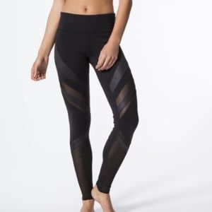 Alo Leather Mesh Leggings